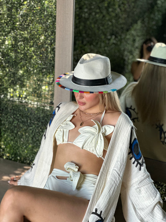 Hamptons Hat (Black leather Band)