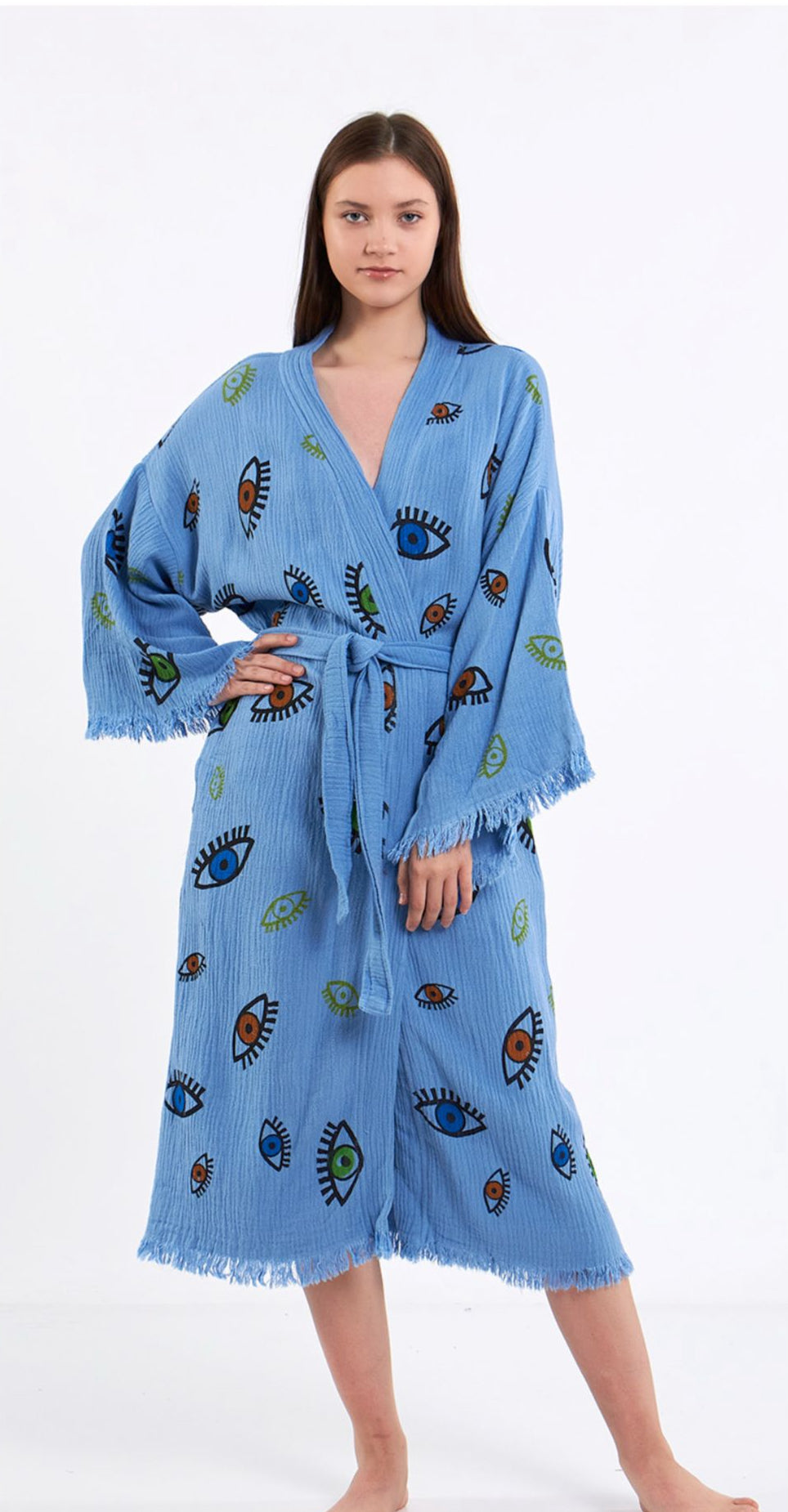 Nazar Powder Blue Robe