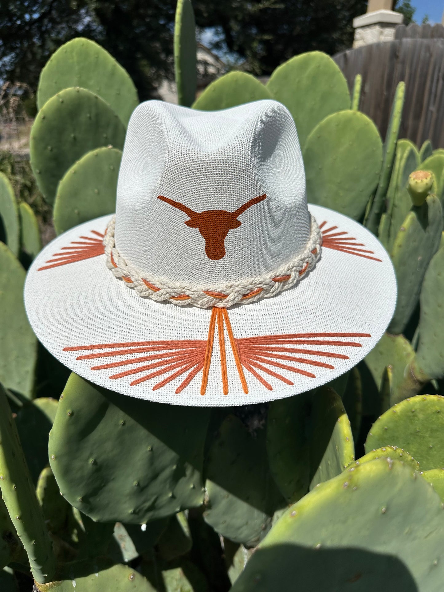 Hook ‘em Horns 2 | Luxury Handmade Straw Hat