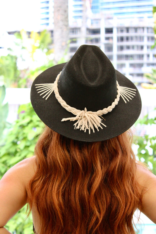 The Barthelemy Noir | Luxury Handmade Straw Hat