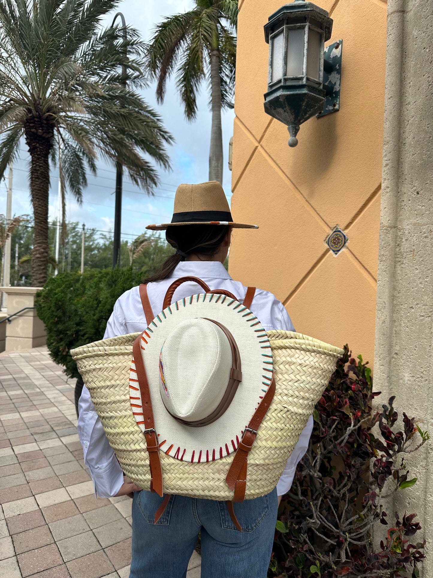 Provence hat backpack/tote bag