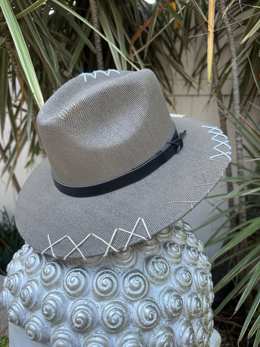 Monaco 2.0 Taupe | Luxury Handmade Straw Hat