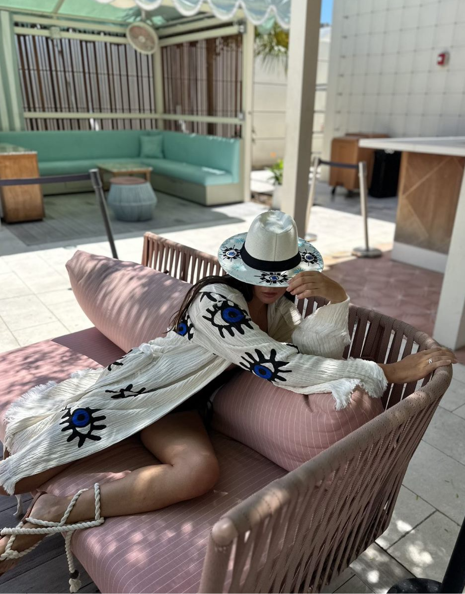 Nazar Mavi Robe (hooded)