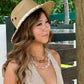 The Akumal (Khaki & Gold) | Luxury Handmade Straw Hat