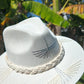 Tahiti Twilight (Silver) | Luxury Handmade Straw Hat