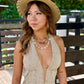 The Akumal (Khaki & Gold) | Luxury Handmade Straw Hat