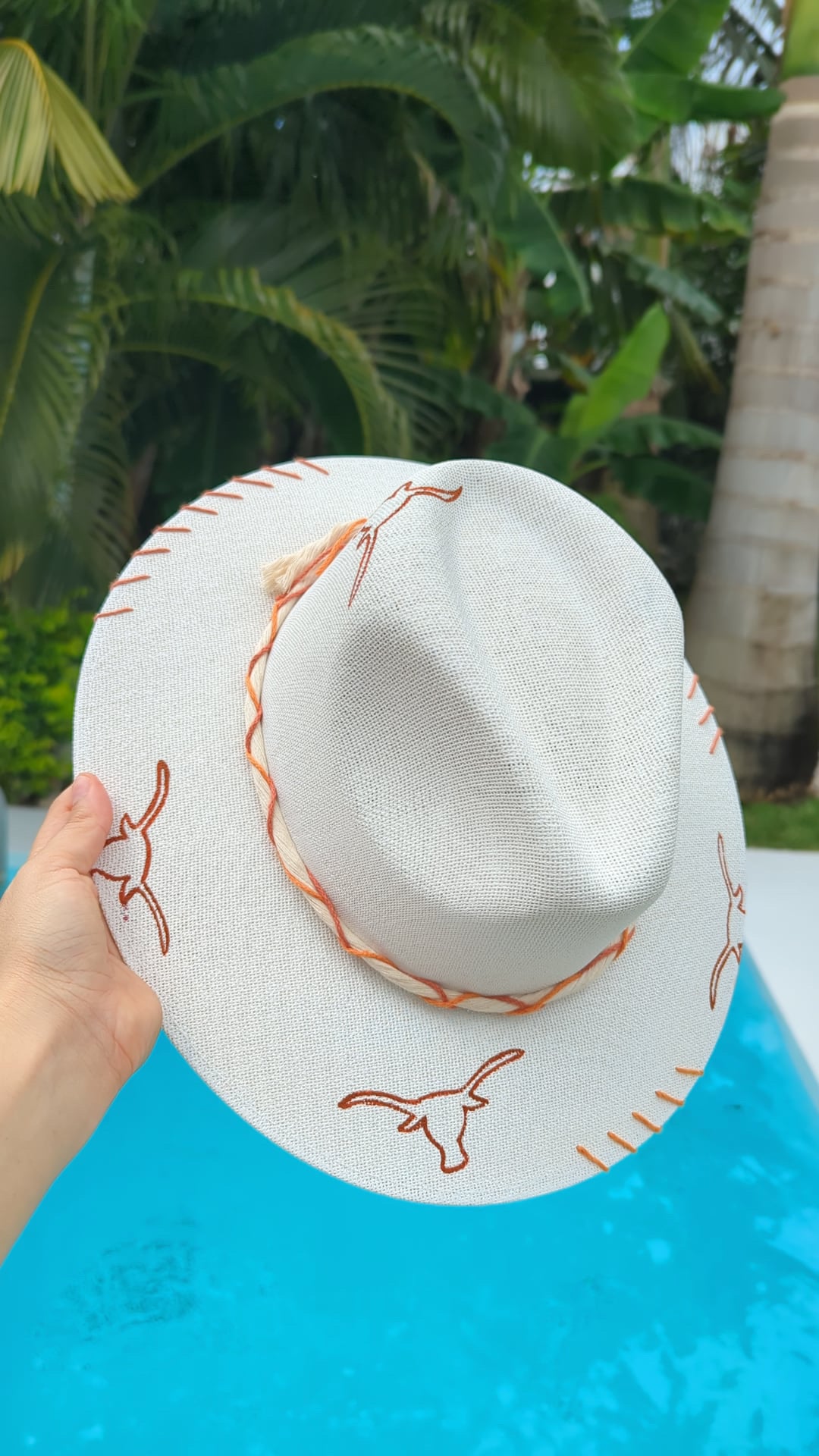 Hook ‘em Horns | Luxury Handmade Straw Hat