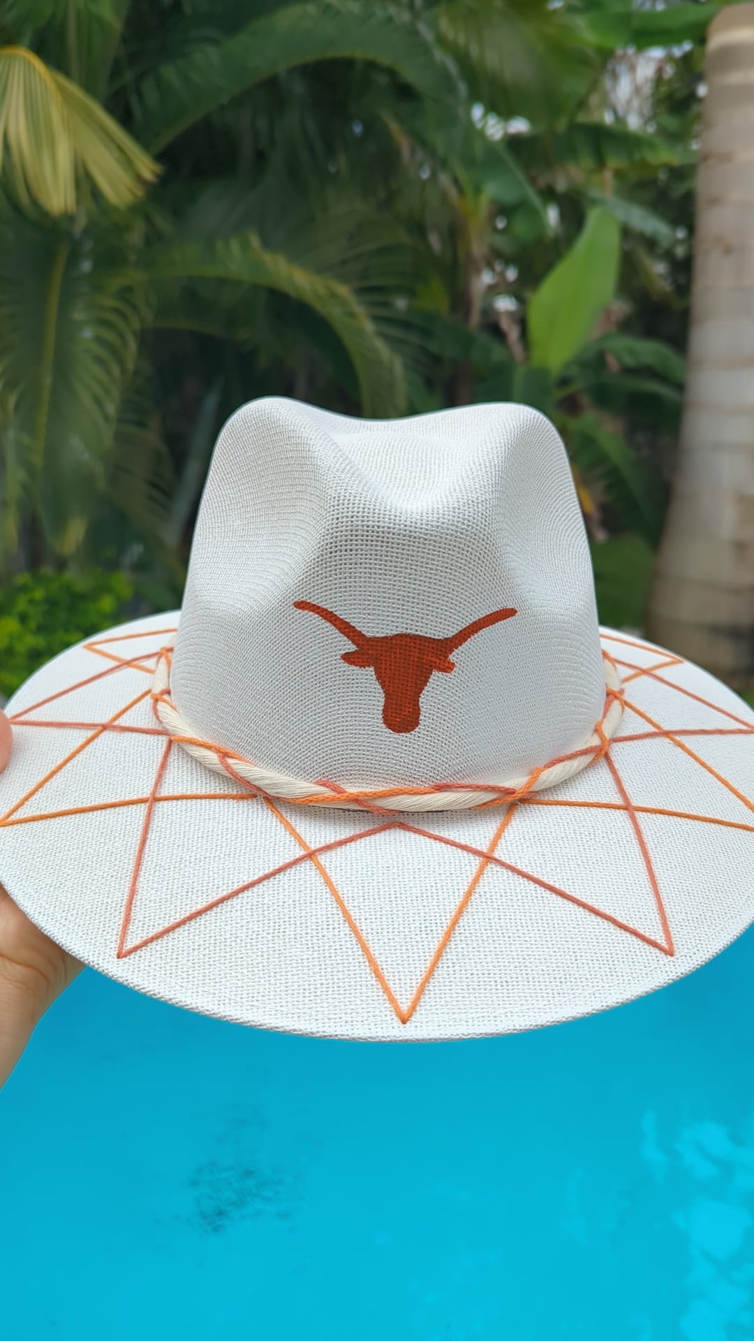 Hook ‘em Horns 3 | Luxury Handmade Straw Hat