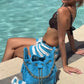 The Riviera Bucket Bag (Blue) Small