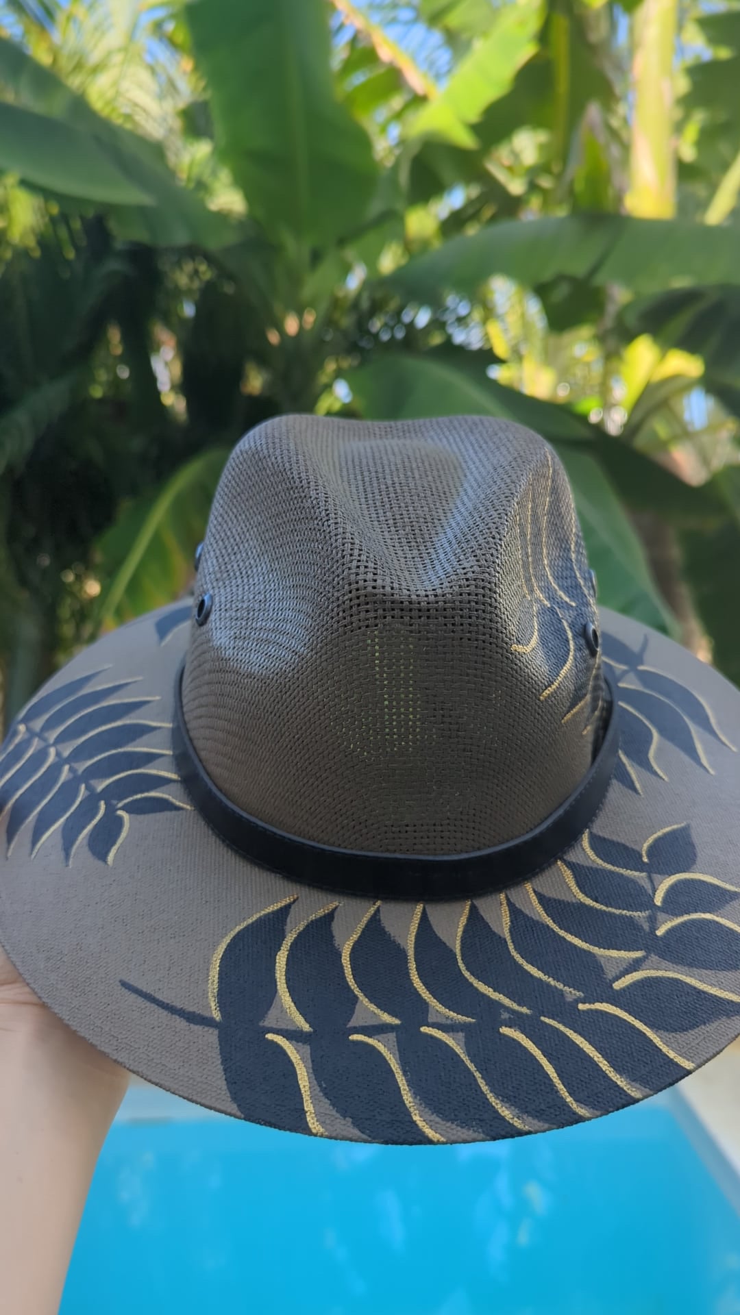 The Harbour Island Noir | Luxury Handmade Straw Hat