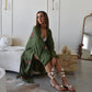 Nazar Robe in Forest Green