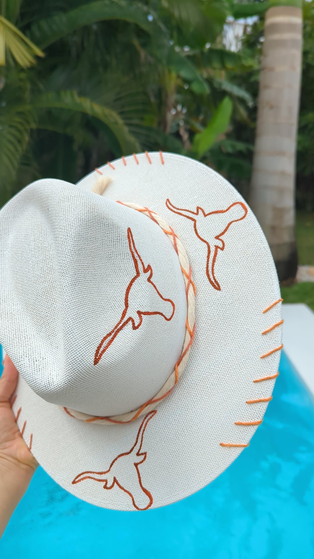 Hook ‘em Horns | Luxury Handmade Straw Hat