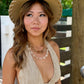 The Akumal (Khaki & Gold) | Luxury Handmade Straw Hat