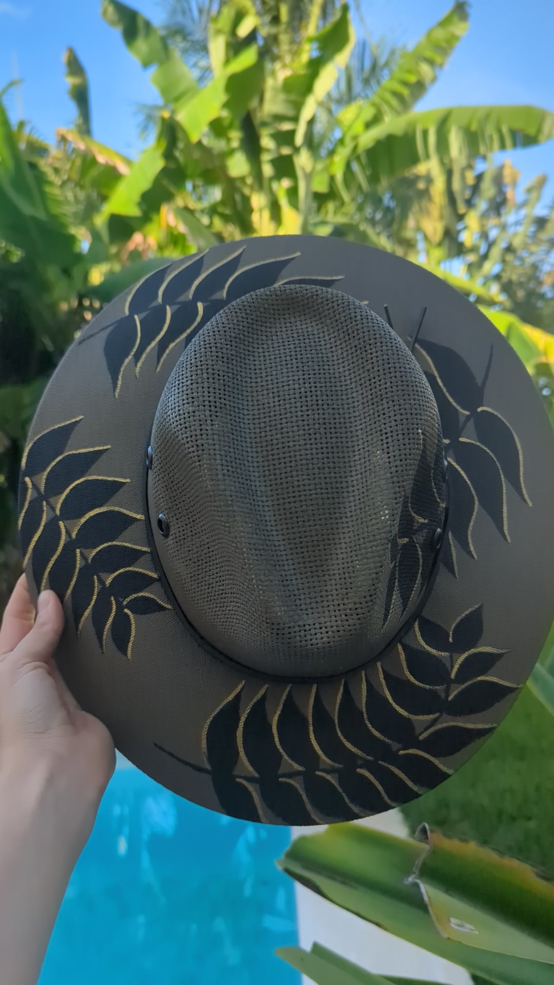 The Harbour Island Noir | Luxury Handmade Straw Hat