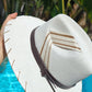 Akumal (White & Gold) | Luxury Handmade Straw Hat
