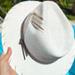 Akumal (White & Gold) | Luxury Handmade Straw Hat