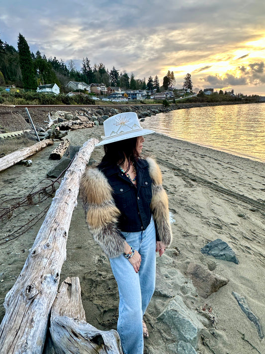 Pacific Palisades (White) | Luxury Handmade Straw Hat