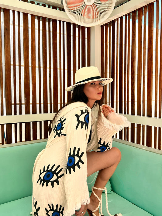 Nazar Mavi Robe (hooded)